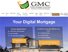 Tablet Screenshot of goldmortgage.com